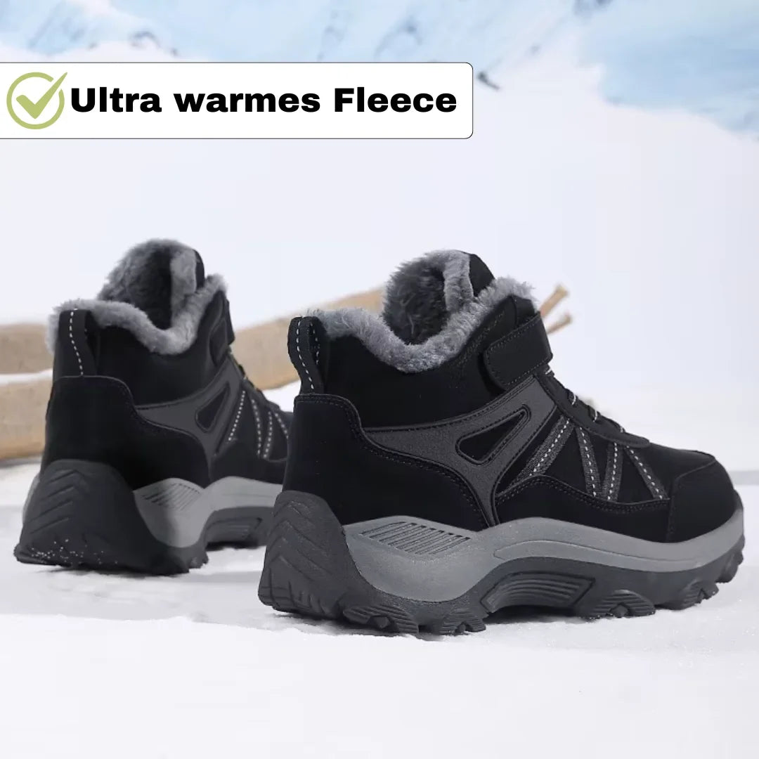 Damen Winterstiefel mit robuster Sohle und sicherem Klettverschluss für besten Halt bei Kälte.