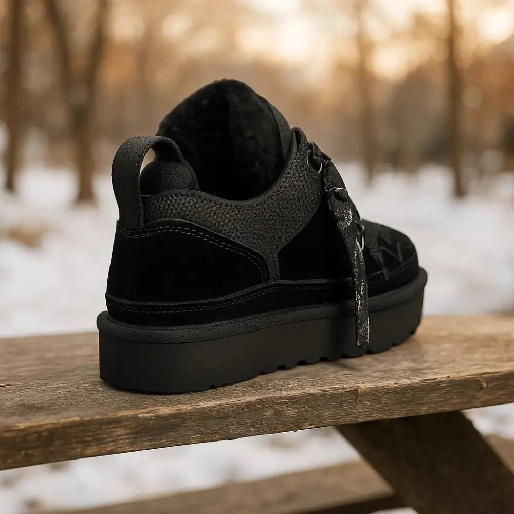 Stylische Damen Schnürstiefeletten mit Profilsohle für den Winter, bieten Wärme und Trittsicherheit.