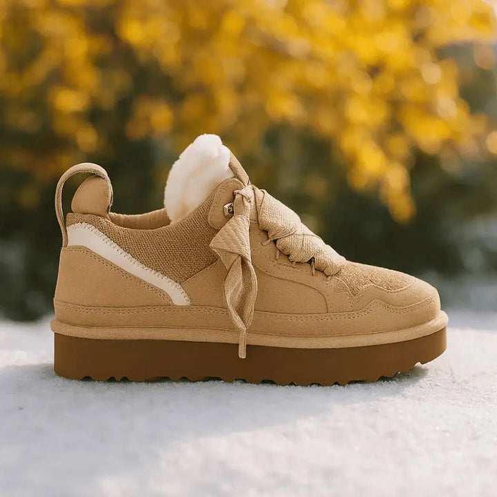 Damen Winterstiefeletten mit robuster Profilsohle für sicheren Halt im Schnee und angenehme Wärme.