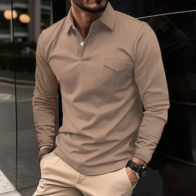 Herren Businesshemd mit langen Ärmeln, ideal für Meetings & elegante Anlässe. Hochwertige Büro Kleidung, stilvoll & bequem.