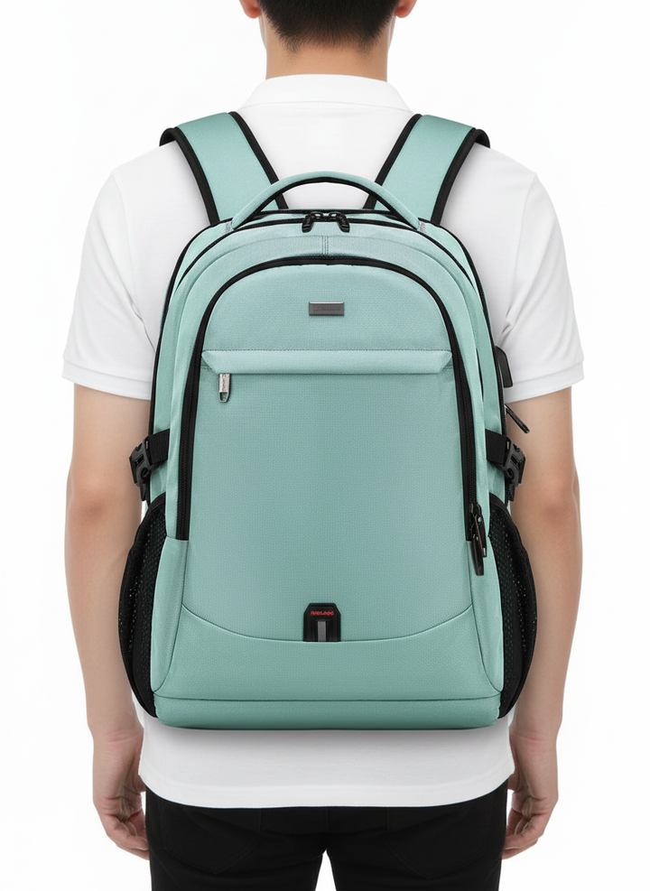 Robustes, wasserdichtes Material des Laptop-Rucksacks, langlebig & schützt Inhalt bei jedem Wetter.