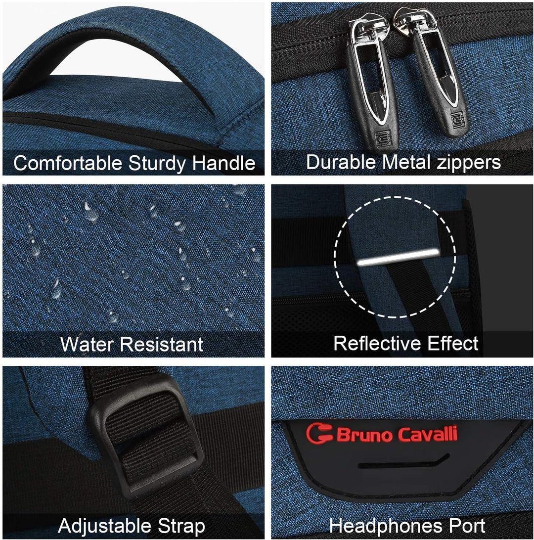 Innovativer SmartBack Pendler-Rucksack, wasserdicht, mit USB-Port und Fach für Notebooks.