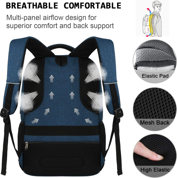 Eleganter SmartBack Rucksack, wasserdicht, unisex, mit USB-Ladefunktion für Laptop und Tablet.