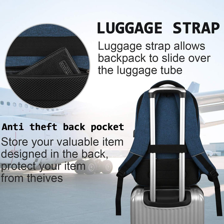 Strapazierfähiger SmartBack Rucksack, wasserdicht, mit USB-Ladeanschluss, ideal für den Stadtgebrauch.