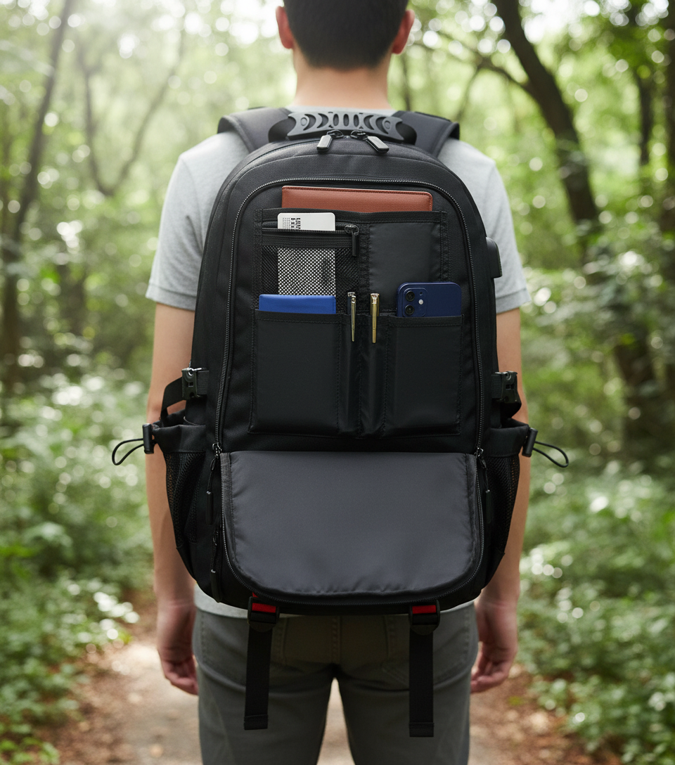 Wasserdichter TravelMax Rucksack für Reisen & Outdoor-Abenteuer. Robustes, großes Gepäck mit viel Stauraum.
