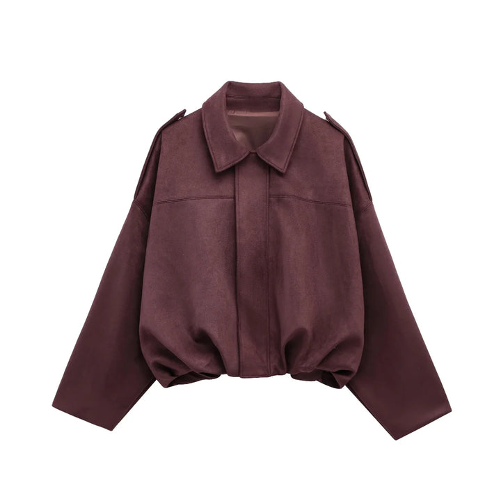 Bequeme Oversize Damen Bomberjacke als Frühjahrs- oder Herbstjacke; vielseitig für einen lässigen Look.