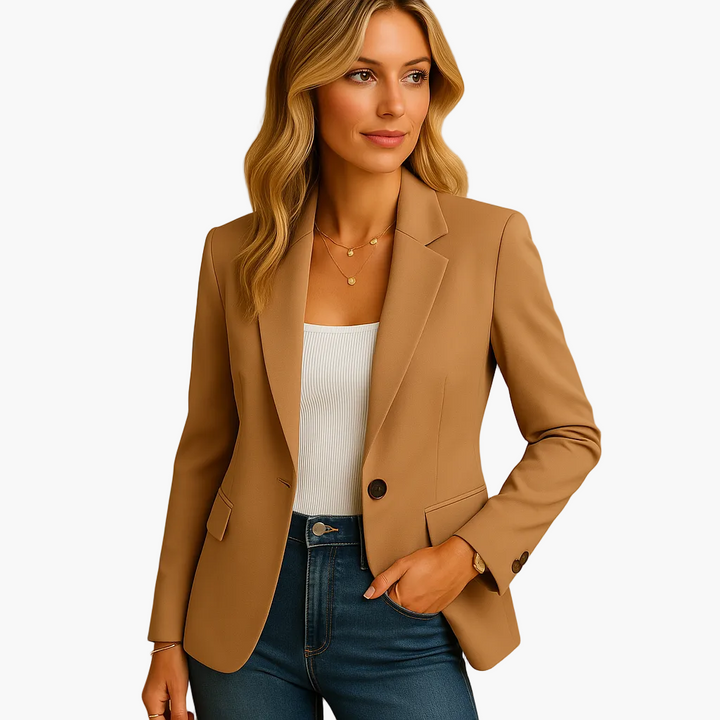 Moderner Damen Freizeit Blazer im Casual Chic Stil, vielseitig kombinierbar für entspannte & elegante Looks.