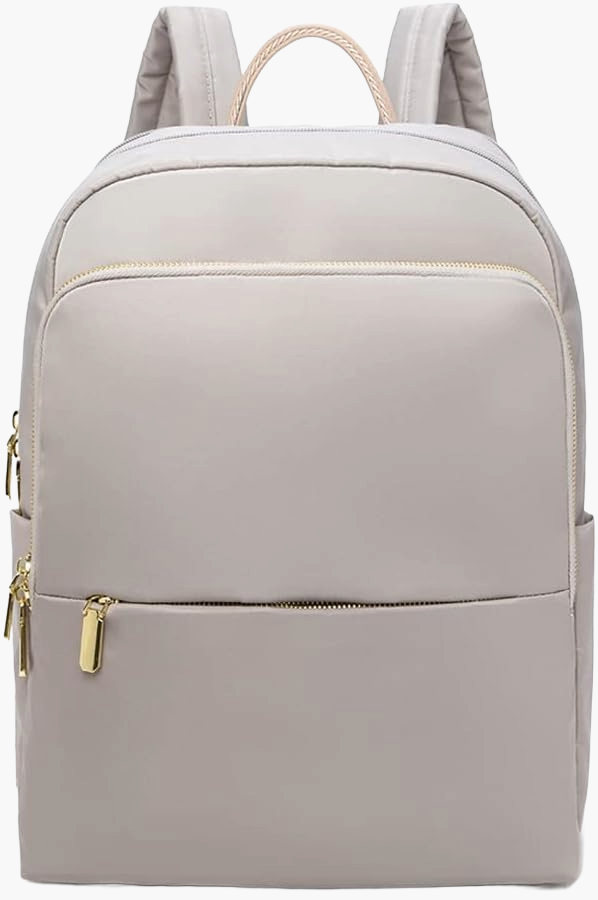 Moderner Damen Business-Rucksack in Schwarz. Schickes Design, 14-Zoll Laptopfach.