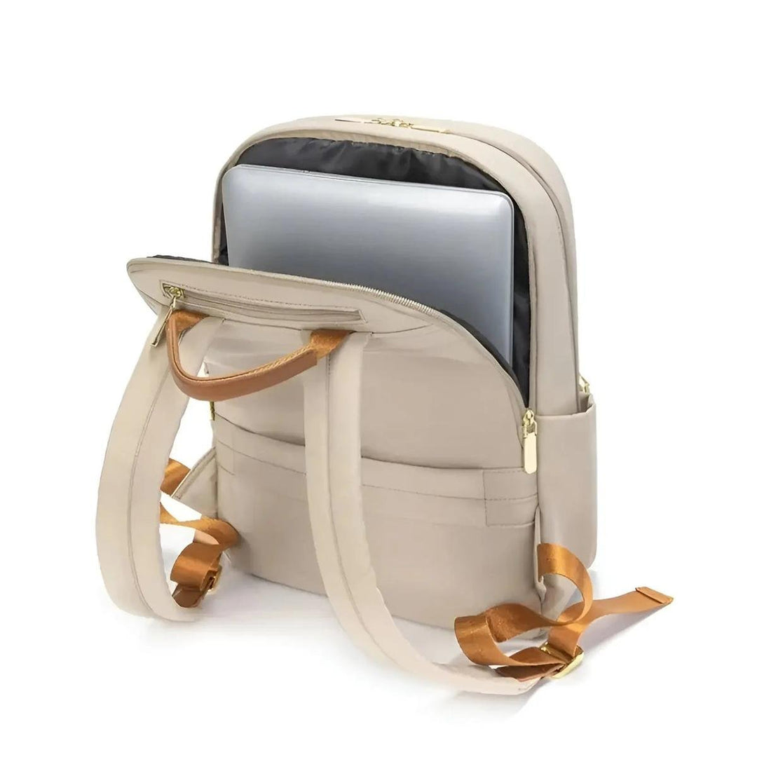 Rosa Damenrucksack, modern & kompakt. Ideal als Cityrucksack mit Notebookfach.