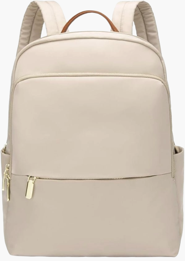 Vielseitiger Reiserucksack für Frauen, Schwarz. Organisiert, elegant, 14-Zoll Laptop.