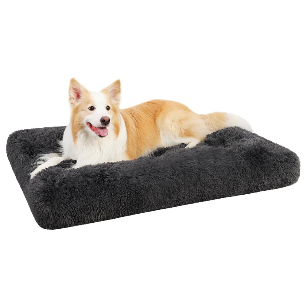 Gemütliches Plüsch-Hundebett für tiefen Schlaf. Rund, weich, waschbar & rutschfest. Ideal für Hunde & Katzen.