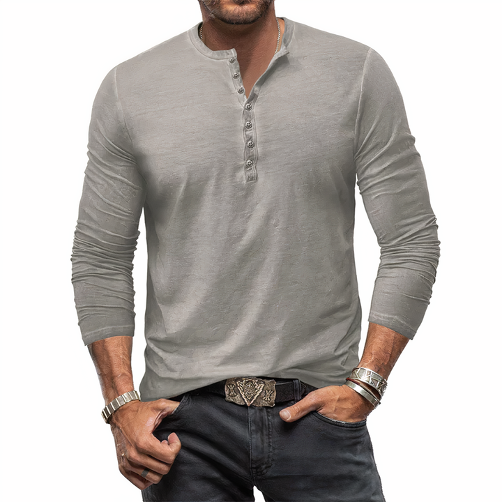Elegantes Herren Langarmshirt, vielseitiges Oberteil für Herrenmode, perfekt für jeden Anlass.