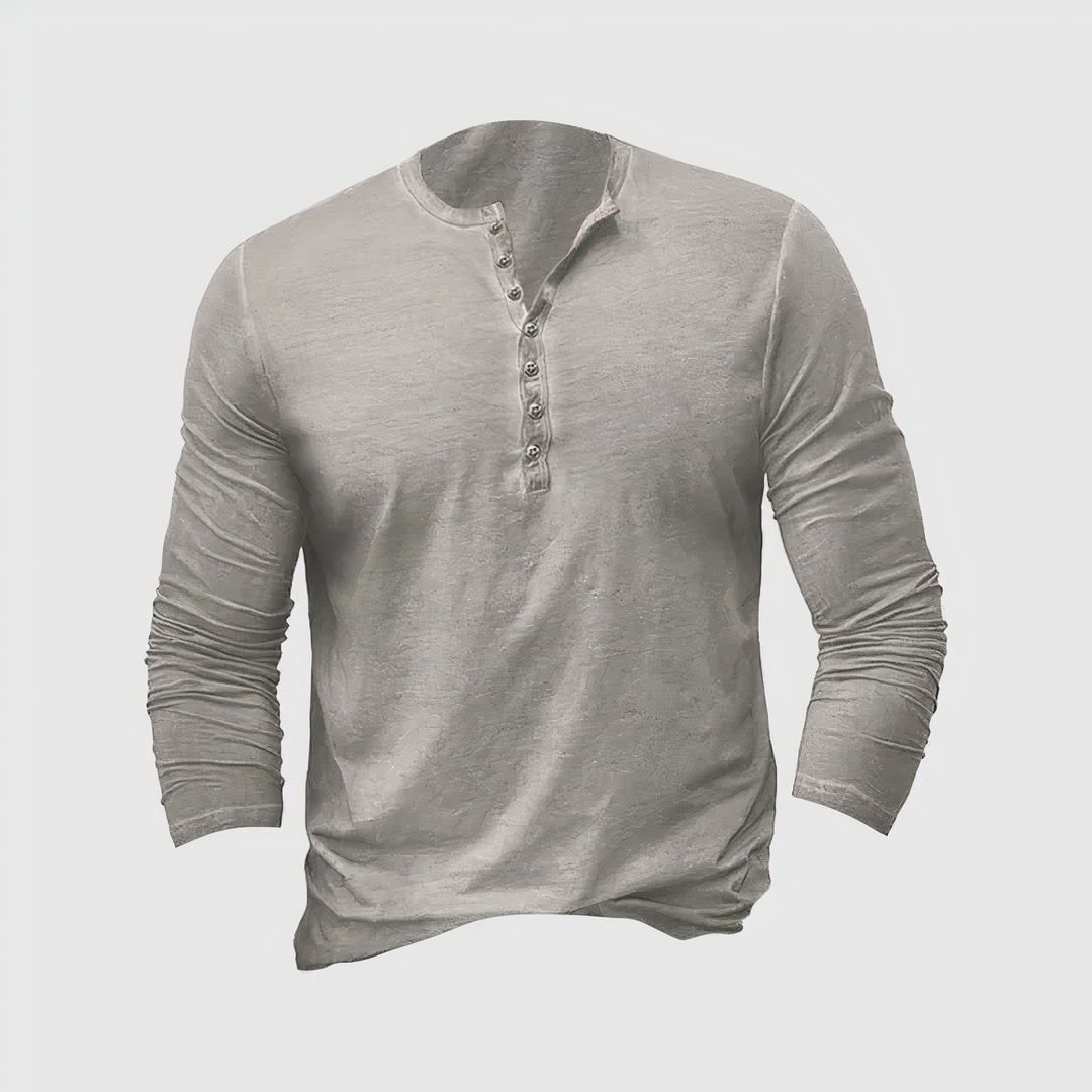 Herren Langarmshirt in Blau, Grün, Grau – vielseitiges, bequemes Oberteil für Herrenmode.