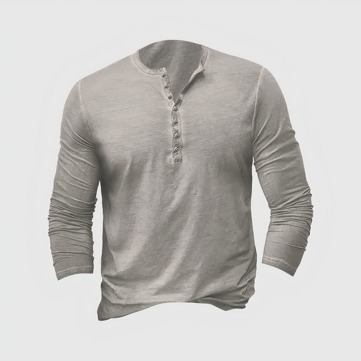 Herren Langarmshirt in Blau, Grün, Grau – vielseitiges, bequemes Oberteil für Herrenmode.