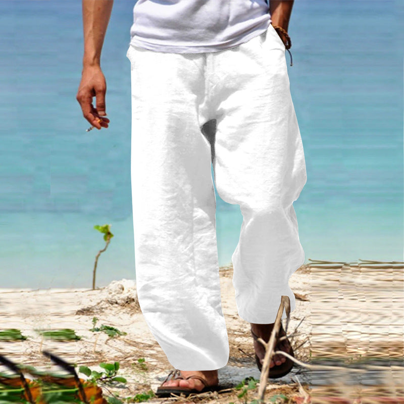 Moderne unifarbene Herren Freizeithose mit Kordelzug. Eine bequeme und stilvolle Wahl für jede Freizeitaktivität.