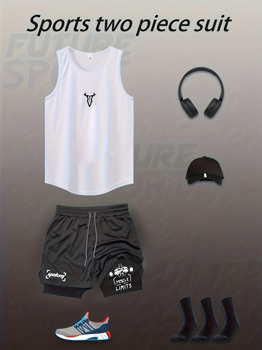 Athletisches Herren Tanktop für Gym & Workout, feuchtigkeitsableitend, moderne Sportbekleidung.