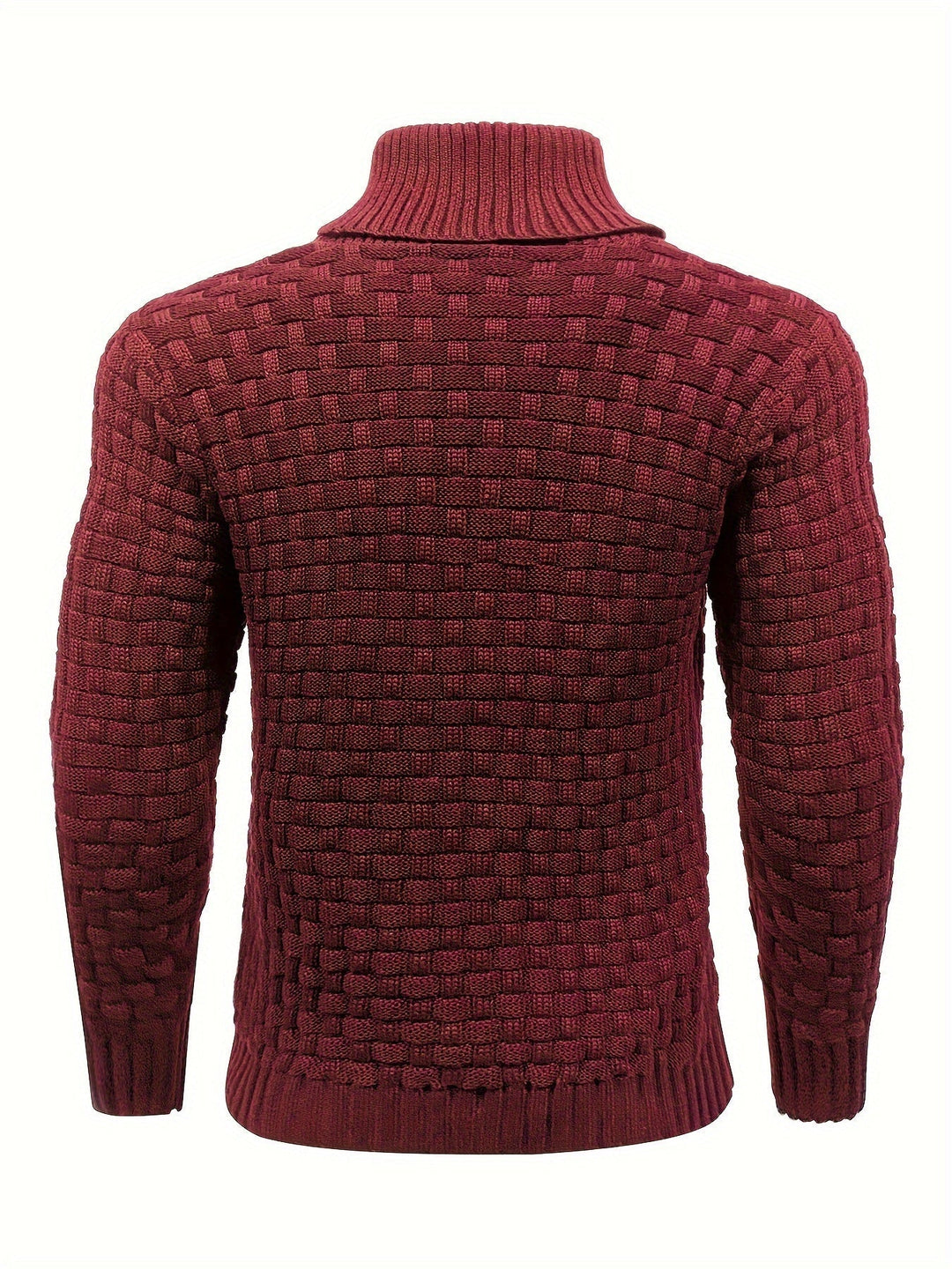 Warmer, stilvoller Herren Pullover mit Waffelstruktur und Schalkragen, ideal für Lagenlook.
