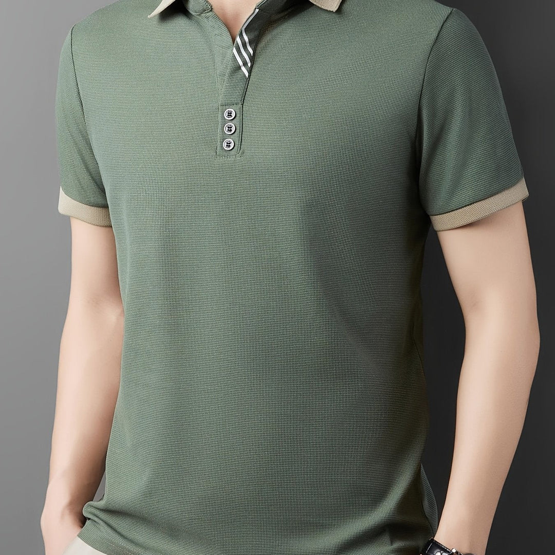 Hochwertiges Männer Poloshirt mit einzigartigem Kontrastkragen. Sportlich-elegant für jeden Anlass.