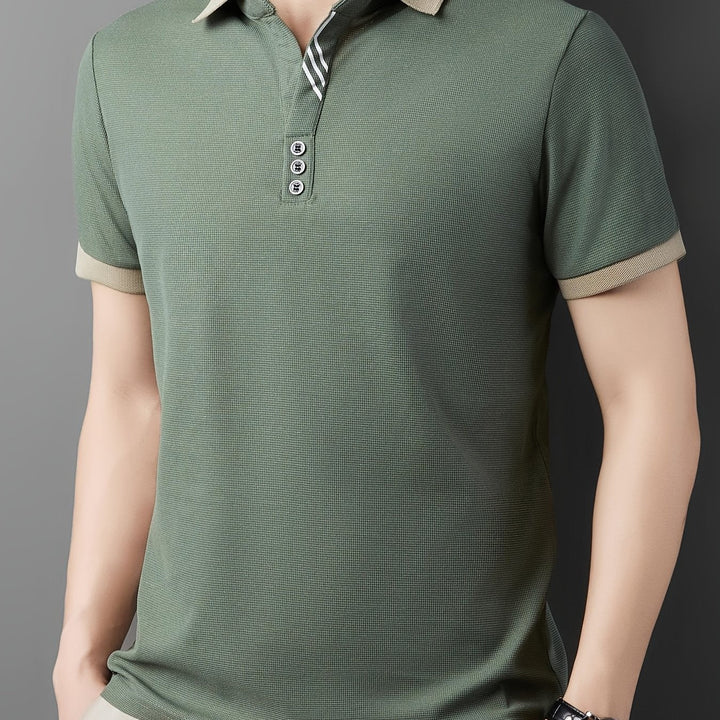 Hochwertiges Männer Poloshirt mit einzigartigem Kontrastkragen. Sportlich-elegant für jeden Anlass.