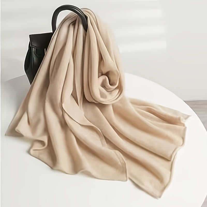 Warmer Damen-Kuschelschal, weich & stilvoll. Vielseitiges Wickeltuch für Herbst und Wintermode.
