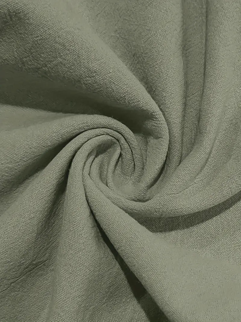 Beige Herrenhose, locker geschnitten. Bequeme Sommerhose für Alltag & Reise, atmungsaktiv.