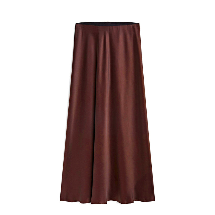 Vielseitiger Freizeit Midirock für Damen mit hohem Bund, bequem & modisch. Unifarbener Schlitzrock für jeden Tag.