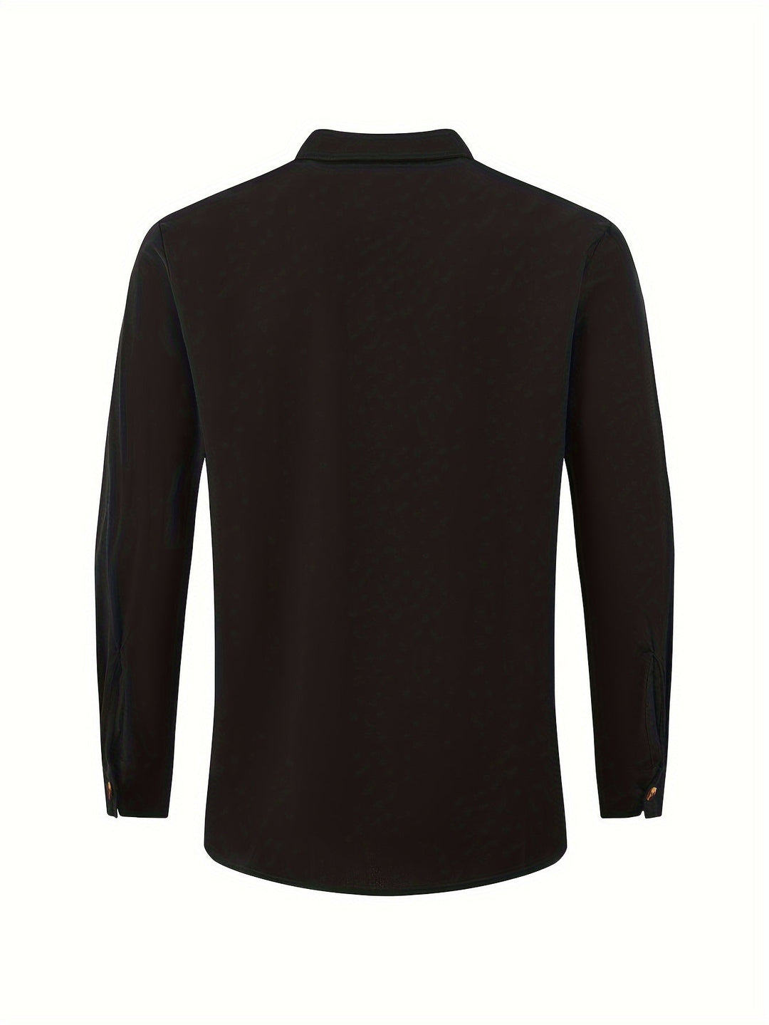Vielseitiges Herren Stehkragenhemd. Modernes Langarmhemd im Vintage-Stil für Freizeit, Business & Herbst.