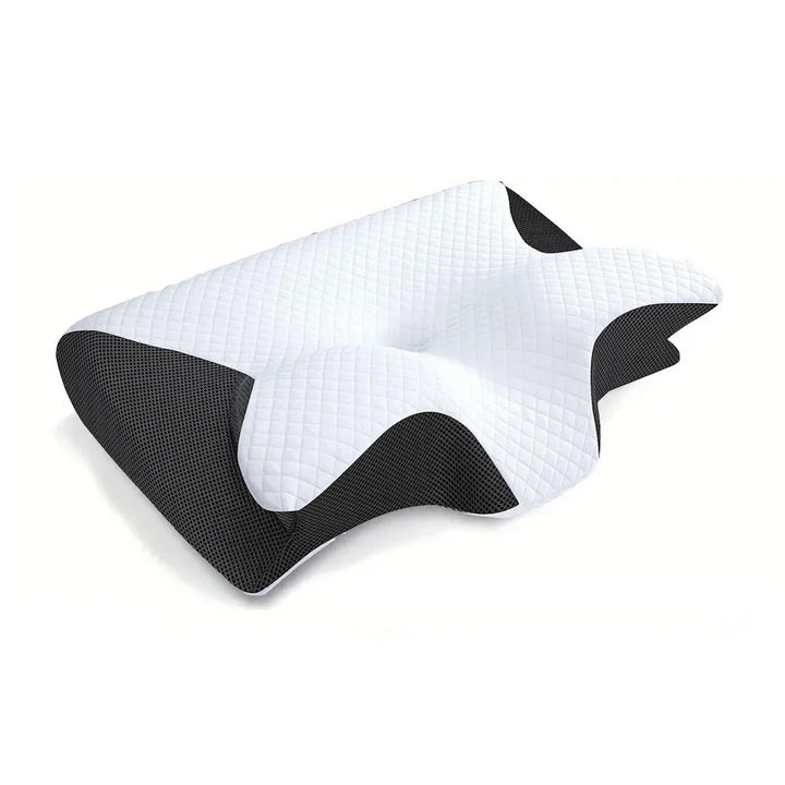 Pflegeleichtes ergonomisches Mayer Kissen aus Memoryschaum für optimalen Nacken- und Rückenstütz.