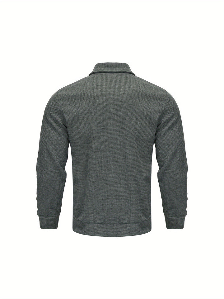 Atmungsaktive Herren Freizeitjacke, weich und bequem, ideal für den Lagenlook im Herbst.