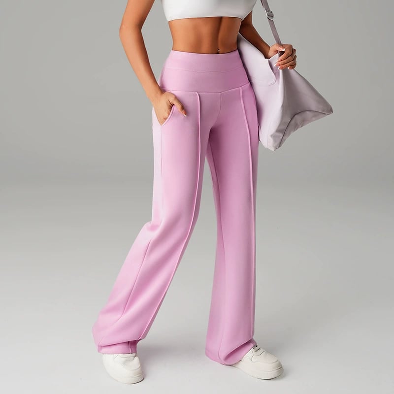 Elegante Freizeit- und Bürohose für Damen, weites Bein, hohe Taille, vielseitig kombinierbar.