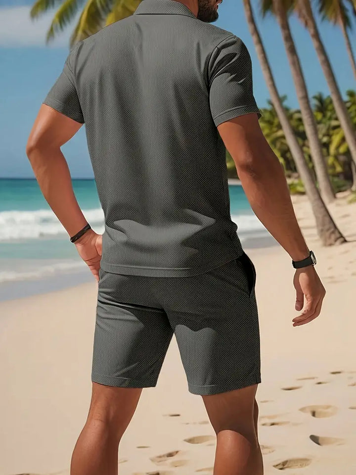 Herren Lässiges Sommer-Set, Zweiteiler für Komfort, Stil & Freizeit.