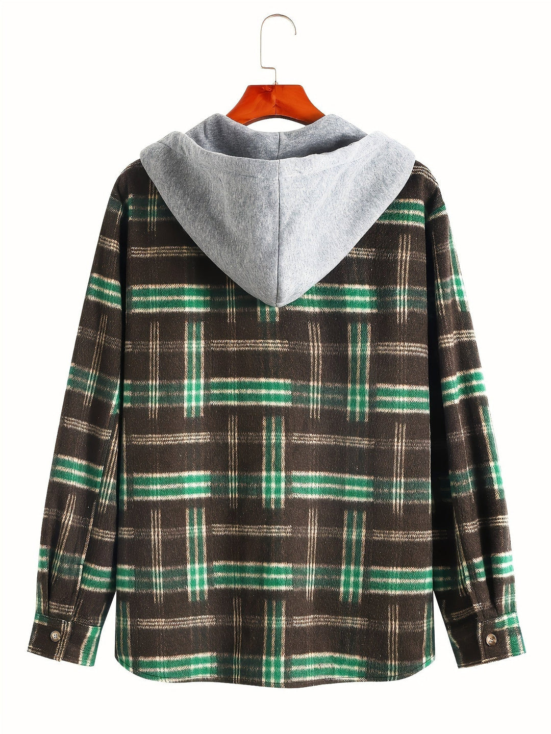 Bequeme karierte Herren Kapuzen-Hemdjacke. Vielseitig für Outdoor-Aktivitäten und entspannte Freizeit-Outfits.