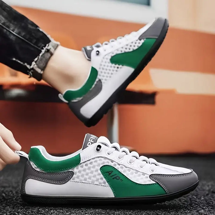 Stylische grüne Herren Turnschuhe: bequeme Alltagsschuhe mit modernem Design & leichter Sohle.