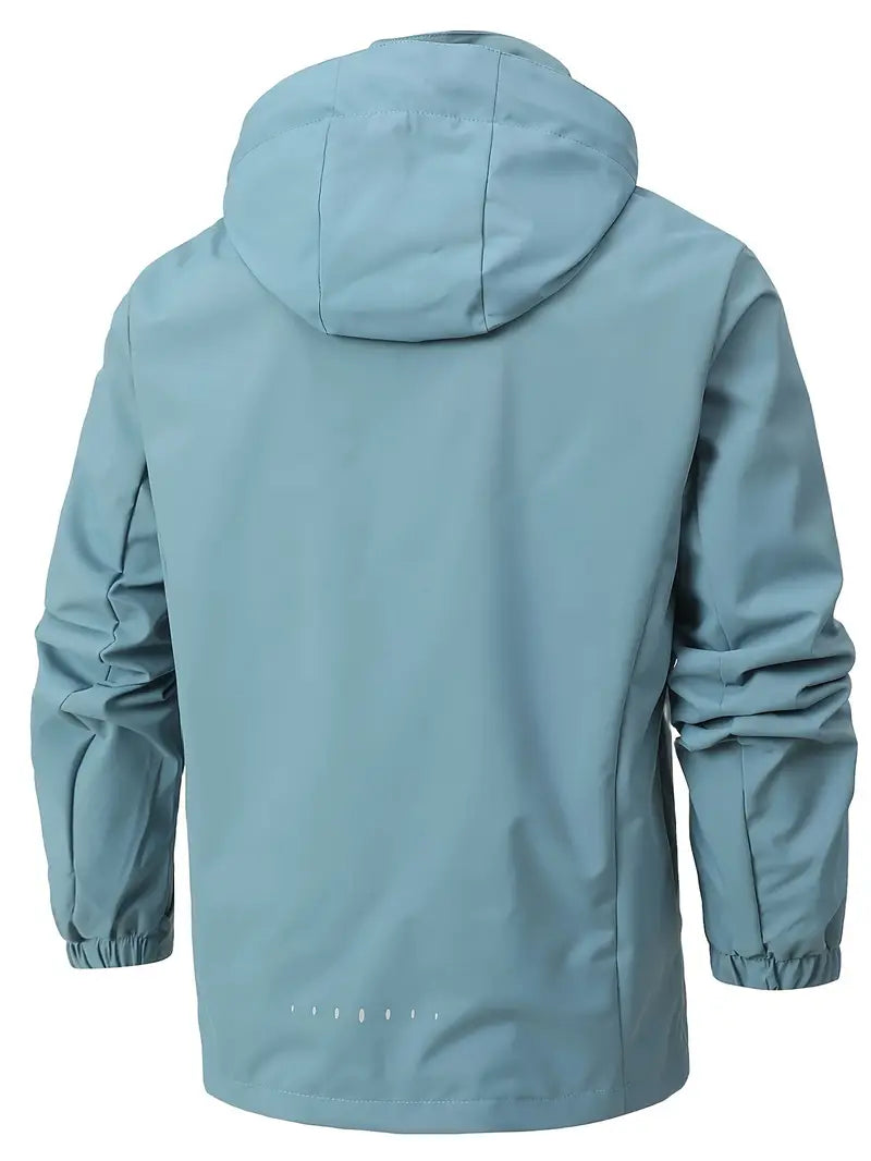 Norberto Herrenjacke für alle Wetterlagen, wasserdicht, langarm, mit Reißverschluss & Kapuze.