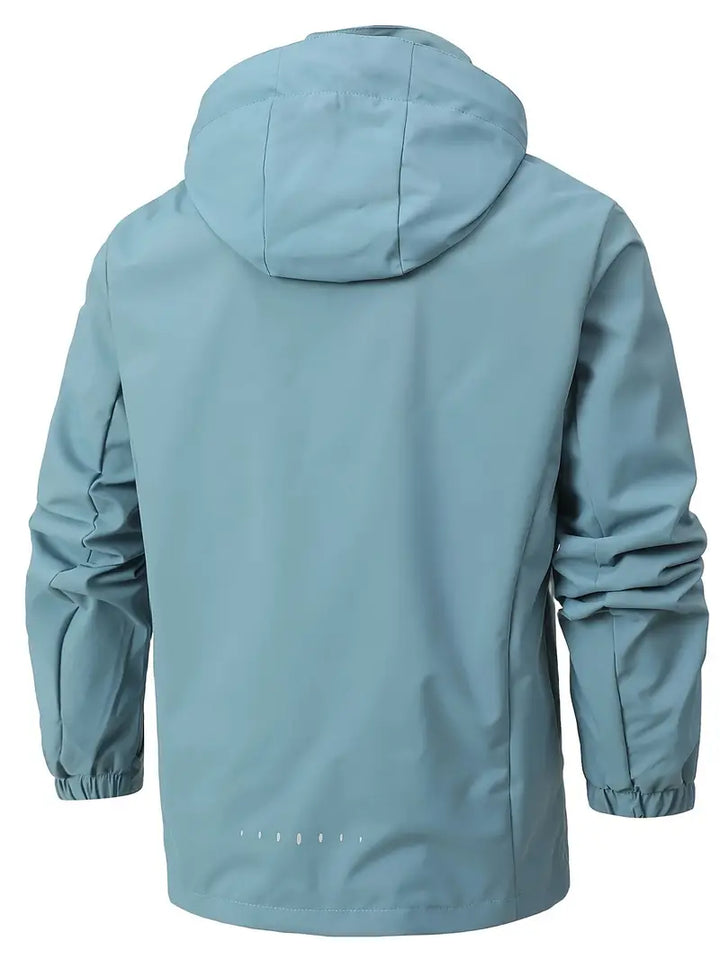 Norberto Herrenjacke für alle Wetterlagen, wasserdicht, langarm, mit Reißverschluss & Kapuze.