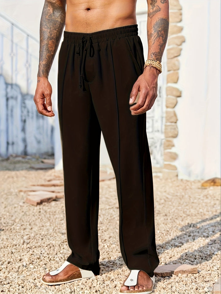 Vielseitige Herrenhose, gerader Schnitt, knöchellang. Elegant für Büro, Meetings und entspannte Anlässe.