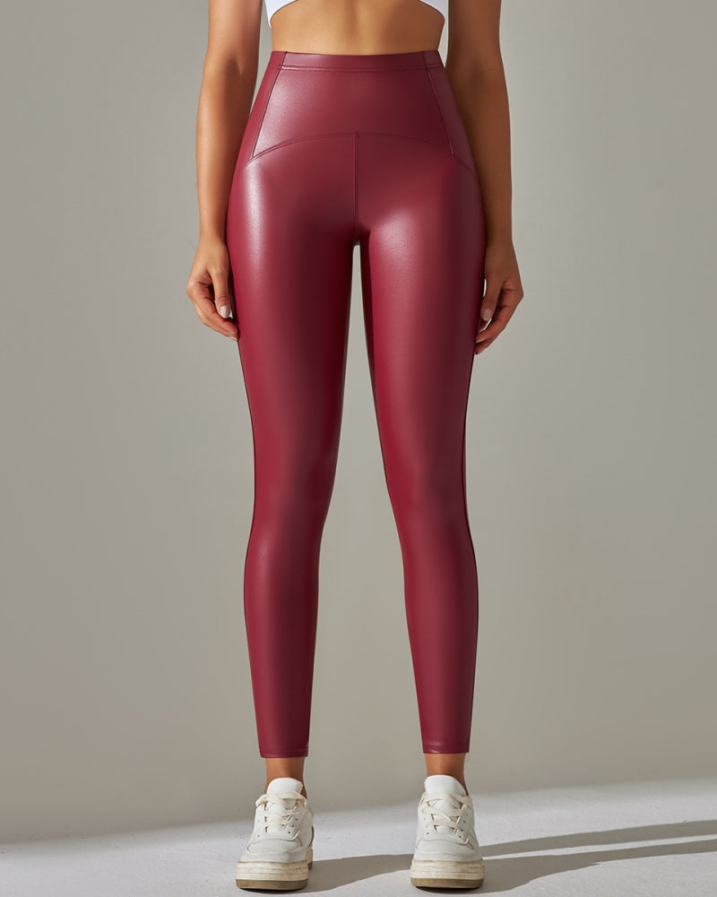 Komfortable Yoga Hose: figurbetonte Damen Leggings aus Stretch-Material.