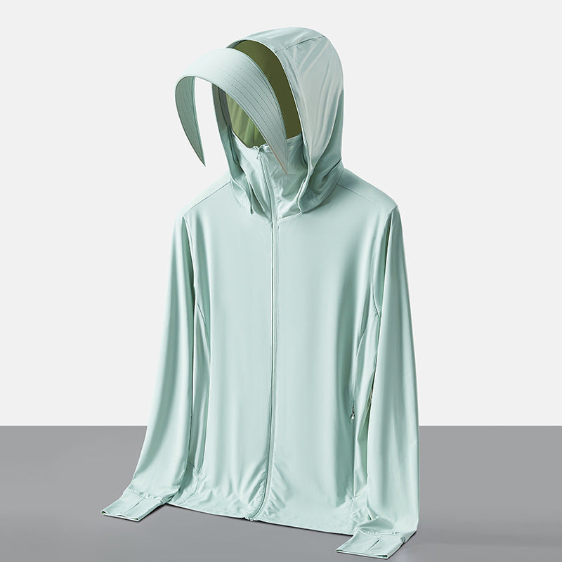 Bequeme Damen UV-Schutz Hoodie Jacke für Frühling & Sommer. Perfekt als Freizeit- oder Sportbekleidung.