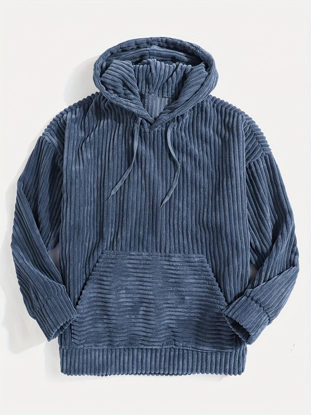 Gemütlicher Rippstrick Hoodie für Damen und Herren, mit warmer Kapuze und Kängurutasche, sehr bequem.