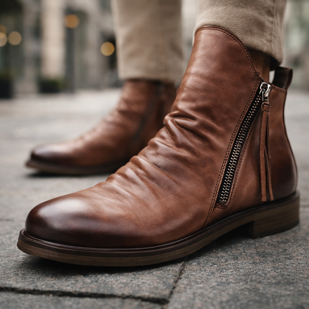 Elegante Herren Chelsea Boots zum Anzug; stilvolle Schlupfstiefel für den Business-Look.