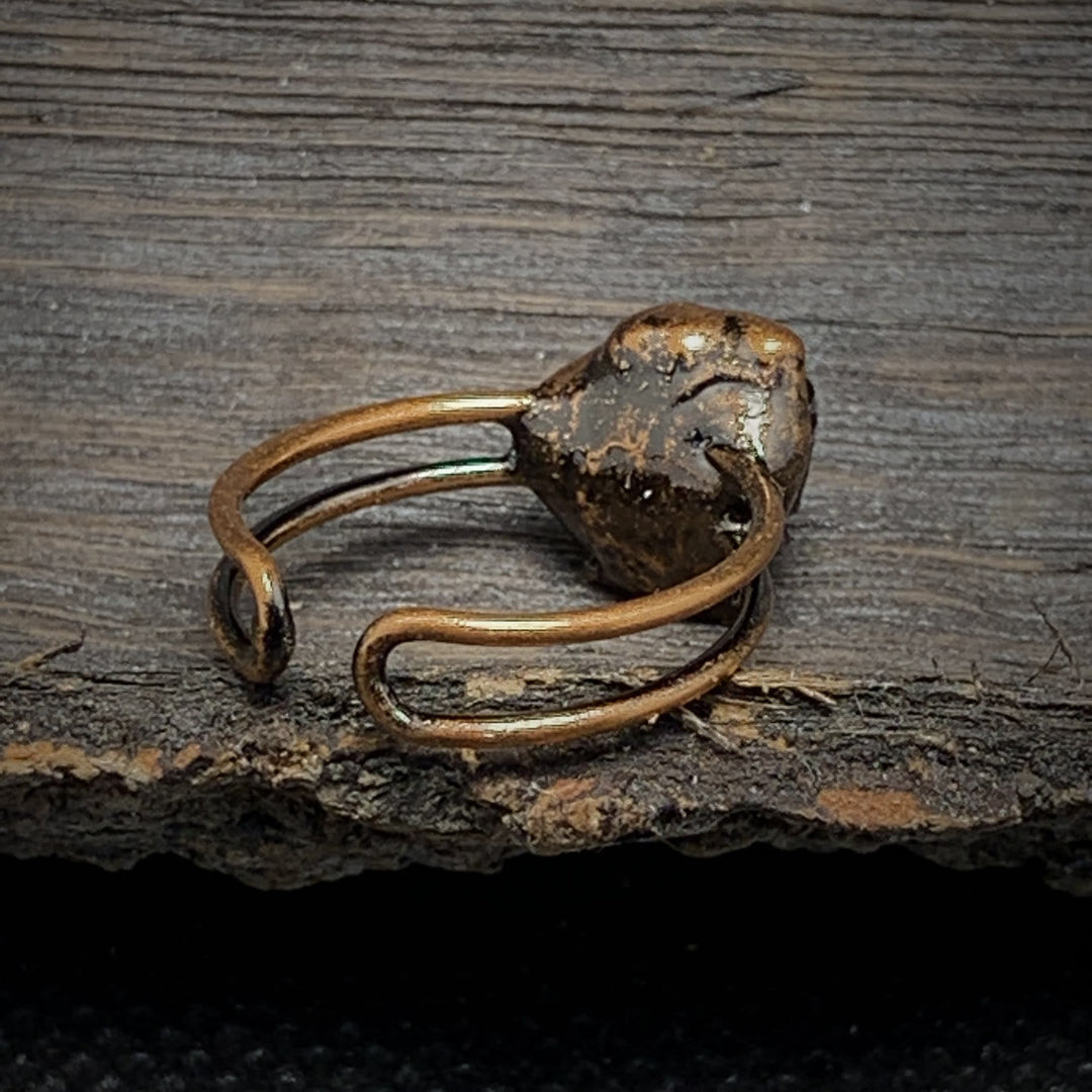 Persönlicher Rohstein Ring für Damen, verstellbar. Naturstein Kristall Schmuck, edel.