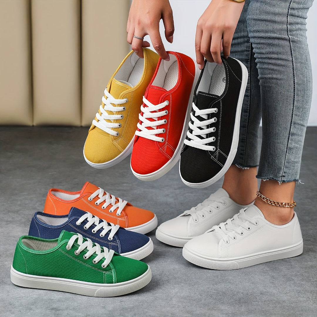 Bequeme Damen Low-Top Sneaker für den Alltag, ideal für Frühling & Sommer, sportlich & vielseitig.