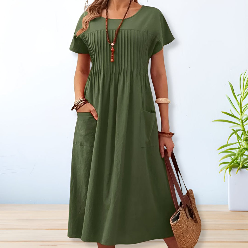 Leichtes, atmungsaktives Damen Sommerkleid für heiße Tage. Locker geschnitten, perfekt für Urlaub & Freizeit.
