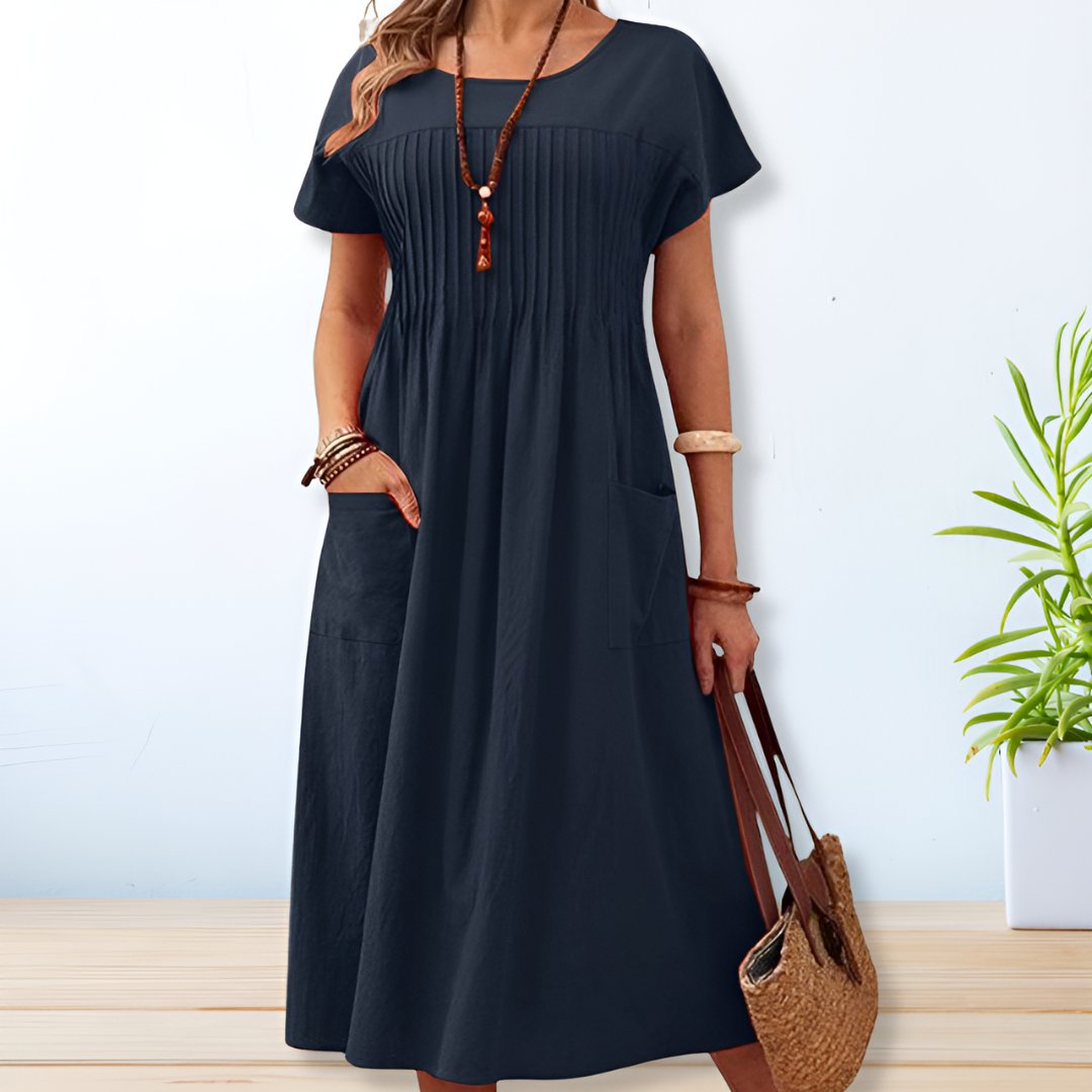 Luftiges & bequemes Damen Sommerkleid Tabea mit lockerer Passform, ideal für Freizeit & Alltag.