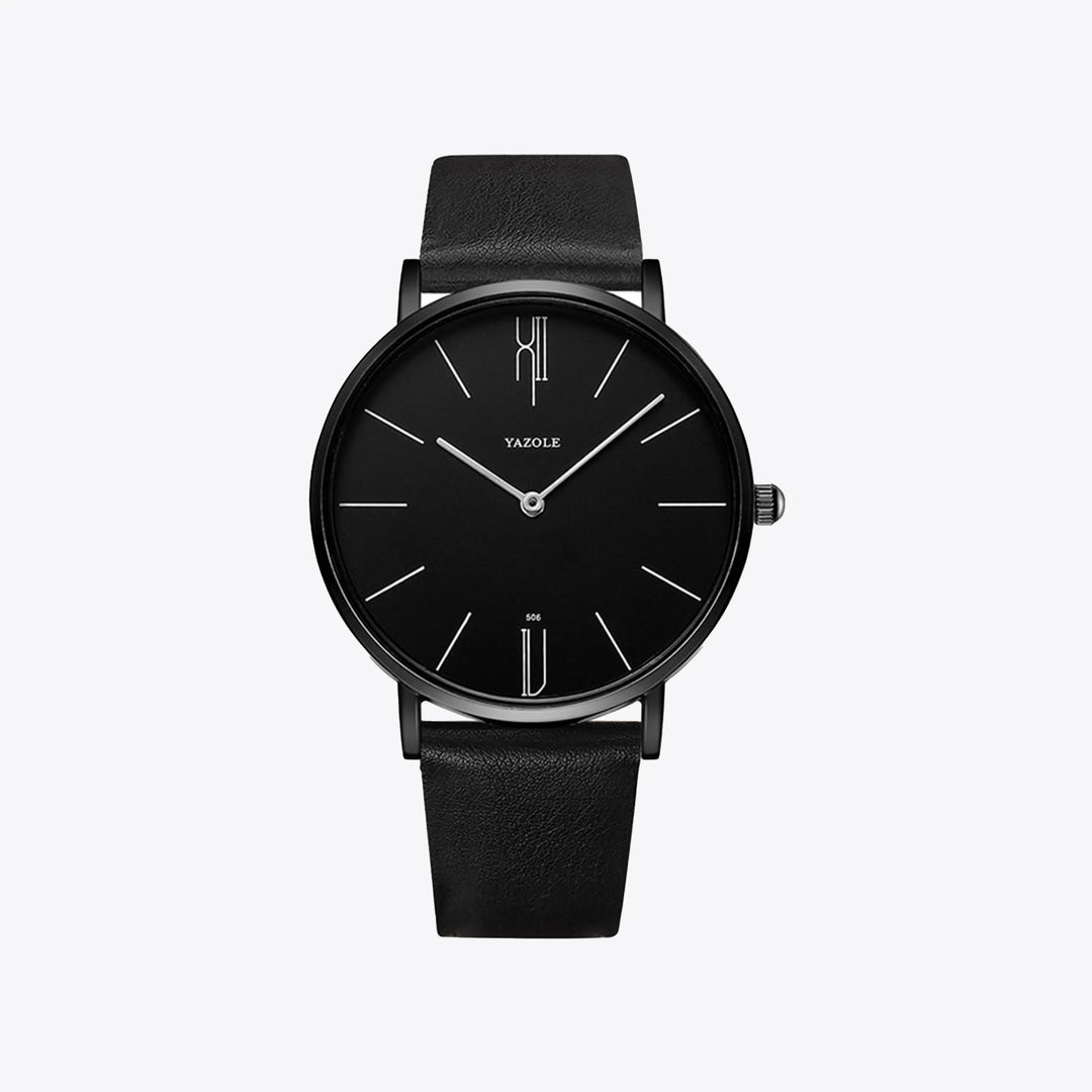 Vintage-Stil Herren Armbanduhr, elegant mit Lederband und Edelstahlgehäuse, eine zeitlose Quarzuhr.