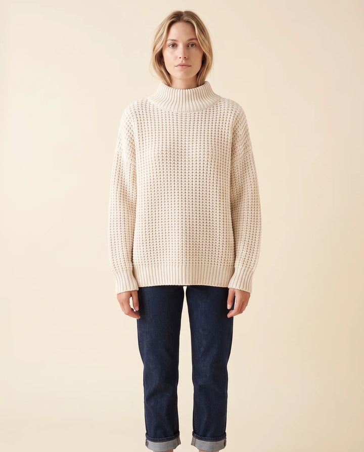Kuscheliger, langarm Damen Oversized Rollkragenpullover; bequem, warm und elegant für jede Frau.