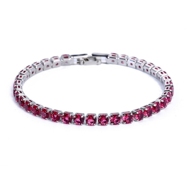 Edles Gold-Ton Zirkonia Tennisarmband. Funkelnde Gliederkette für glamouröse Auftritte, unisex.