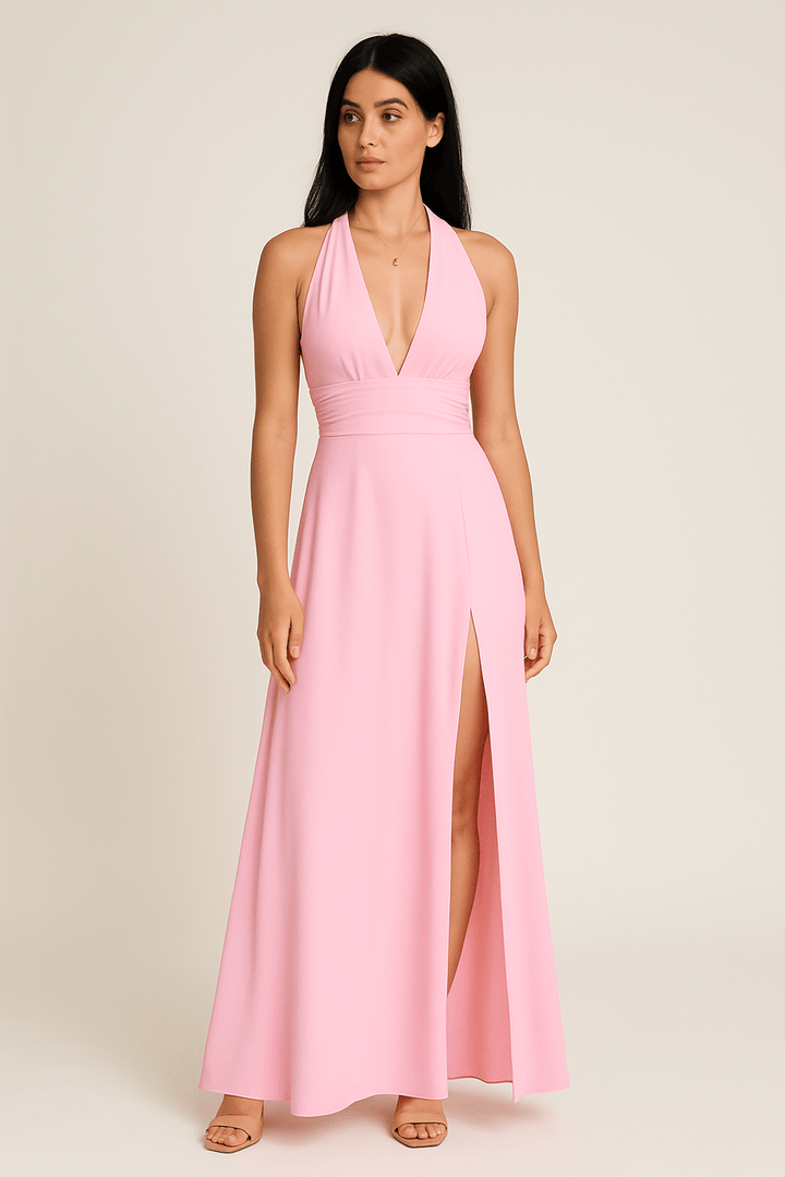 Modernes, festliches Damen Maxikleid, elegant und luftig. Vielseitiges Sommerkleid, Abendkleid und Partykleid für Frauen.