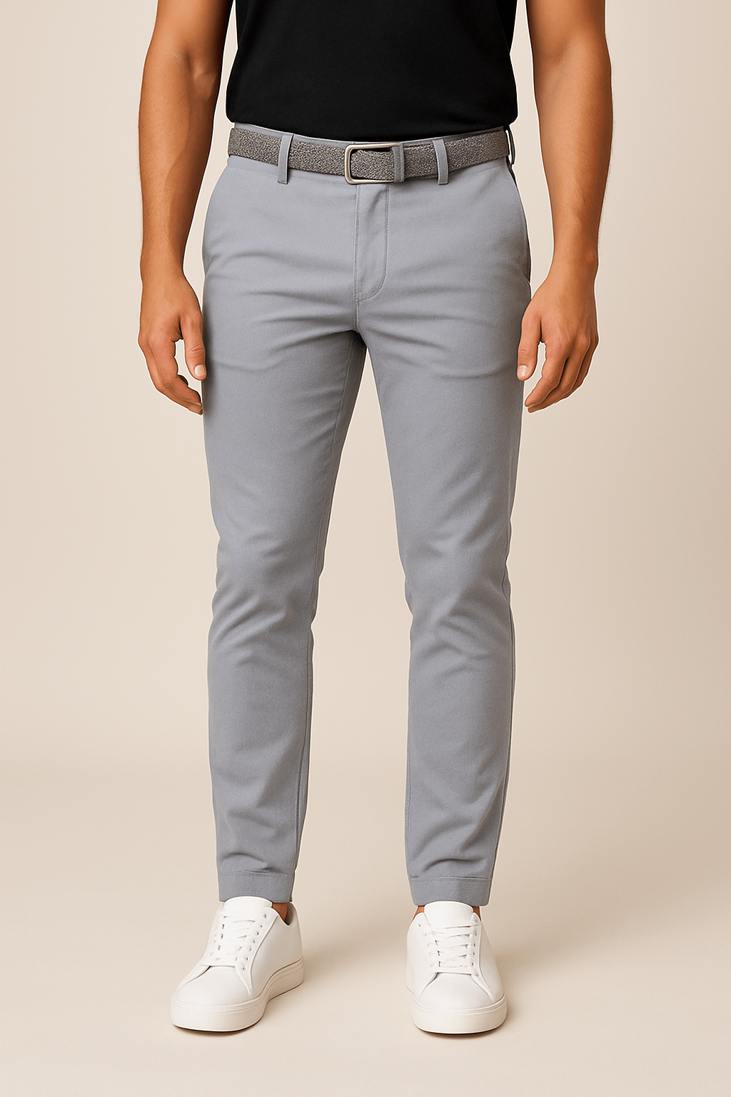 Moderne Herren Stretchhose Willie in Grau, bequem und elastisch, ideal für Business und Freizeit.