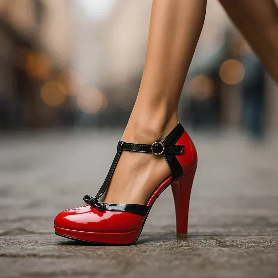 Stilvolle Damen High Heels mit Schleife, geschlossene Zehe & schlankem Stiletto-Absatz.